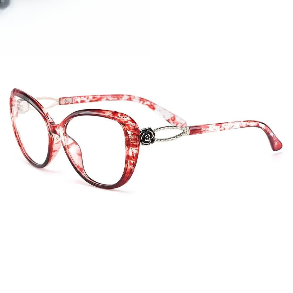 Women's Cat Eye Full Rim TR90 Oversized Prescription Glasses M1772 — view 1 | Rx Spectacle