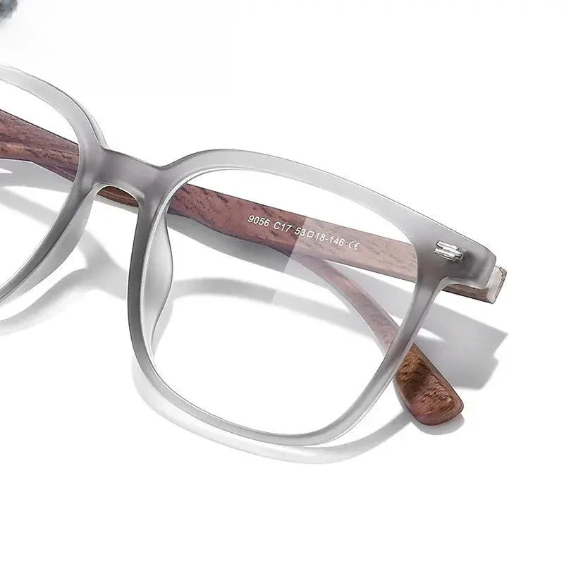 Unisex Square Full Rim Titanium Prescription Glasses 9056 — view 6 | Rx Spectacle