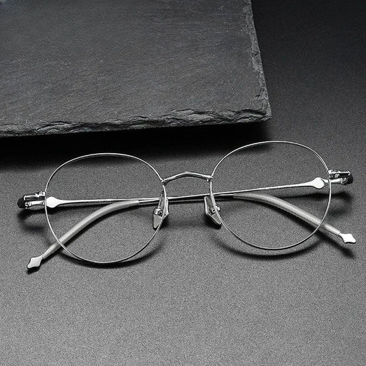 Women's Round Full Rim Titanium Prescription Glasses 369135 — view 1 | Rx Spectacle