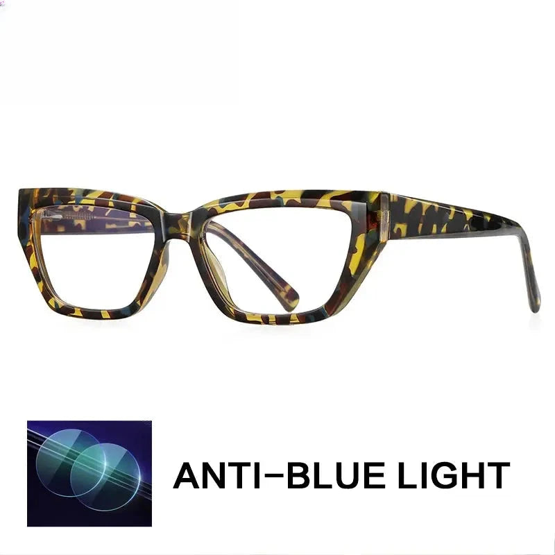 Women's Square Full Rim Titanium Reading Glasses G2155 — view 6 | Rx Spectacle