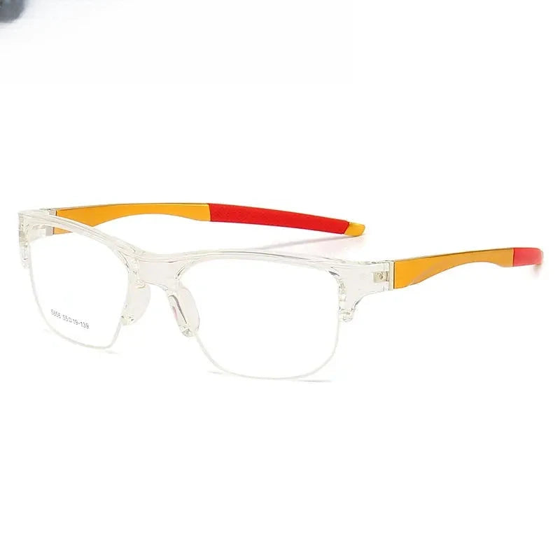 Unisex Square Semi-Rimless TR90 Prescription Glasses 615856 — view 11 | Rx Spectacle