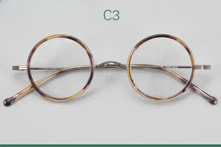 Women's Round Full Rim Titanium Prescription Glasses 535136 — view 3 | Rx Spectacle