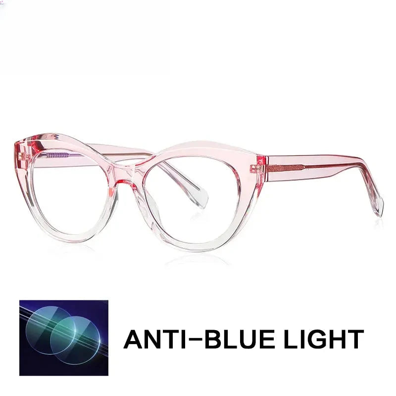 Women's Cat Eye Full Rim Titanium Reading Glasses Gx2168 — view 7 | Rx Spectacle