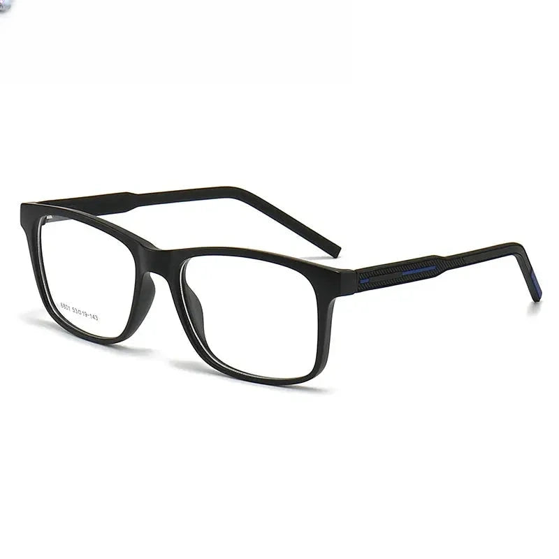 Men's Square Full Rim Titanium Prescription Glasses 616801 — view 10 | Rx Spectacle