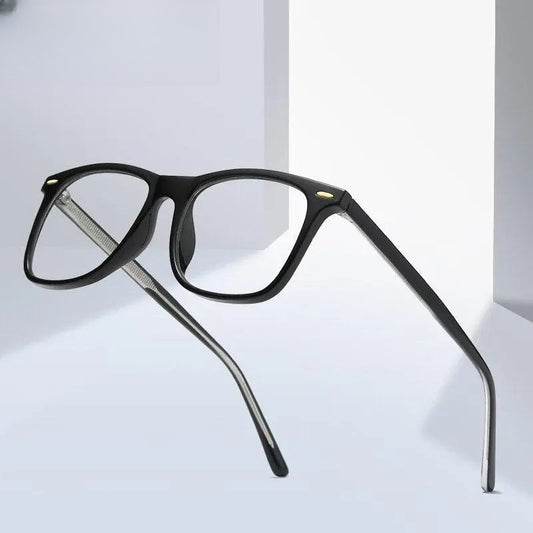 Unisex Square Full Rim Titanium Prescription Glasses Pf2024 — view 1 | Rx Spectacle