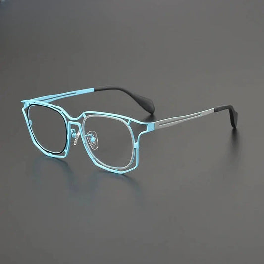 Women's Square Full Rim Titanium Prescription Glasses G85865 — view 1 | Rx Spectacle