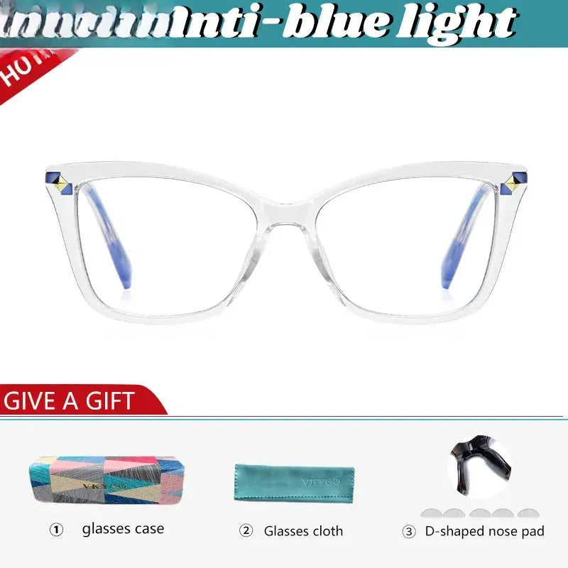 Women's Cat Eye Full Rim TR90 Reading Glasses 2127 — view 8 | Rx Spectacle