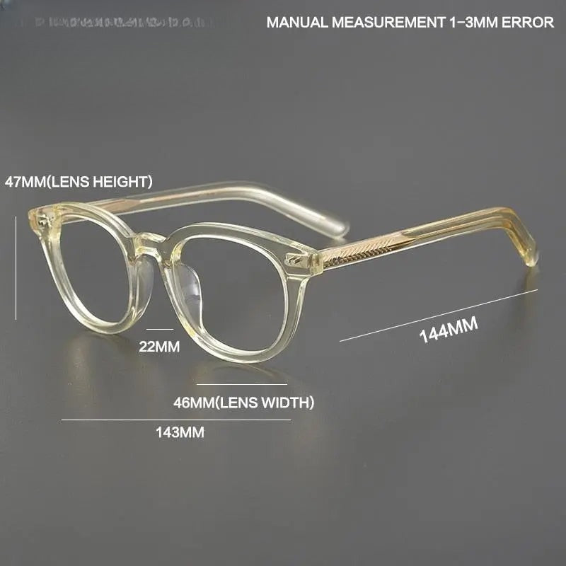 Unisex Round Full Rim Acetate Prescription Glasses Gxyj1028 — view 6 | Rx Spectacle