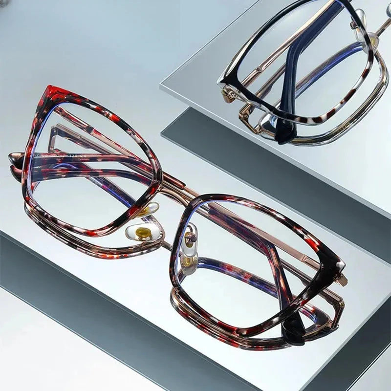 Women's Cat Eye Full Rim TR90 Prescription Glasses 87257 — view 2 | Rx Spectacle