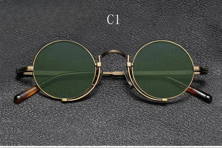 Unisex Round Full Rim Titanium Prescription Glasses 5919 — view 7 | Rx Spectacle