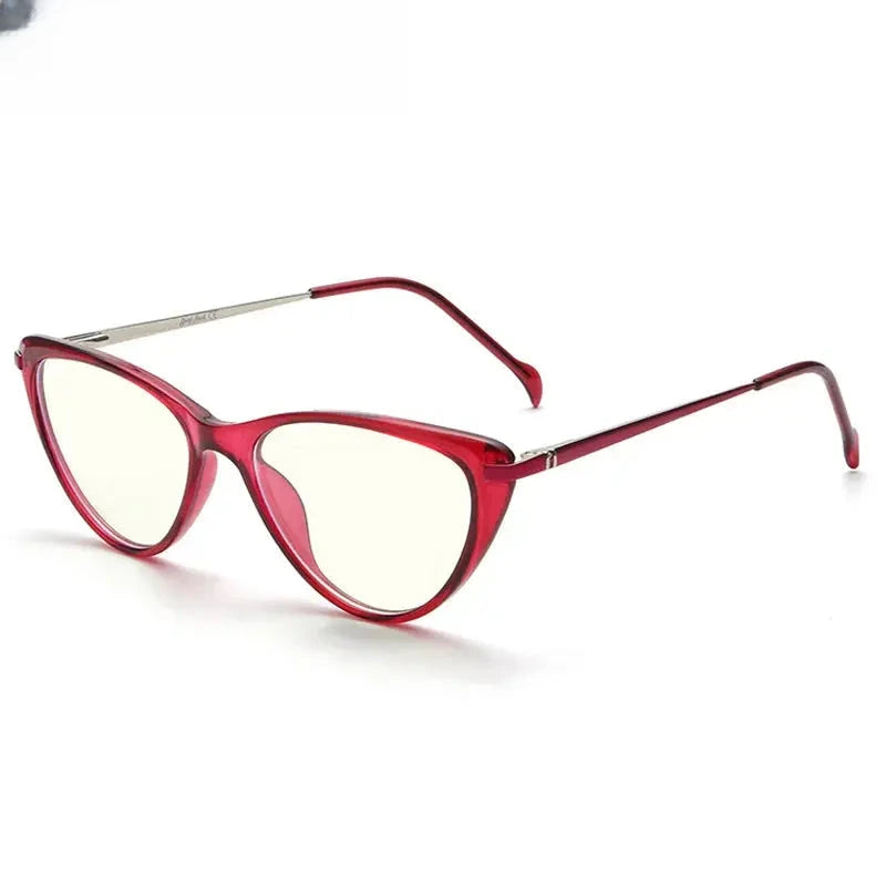 Women's Cat Eye Full Rim Titanium Prescription Glasses 72003 — view 9 | Rx Spectacle