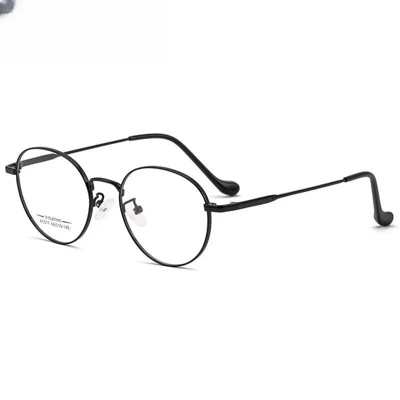Unisex Oval Full Rim Stainless Steel Prescription Glasses A017 — view 9 | Rx Spectacle