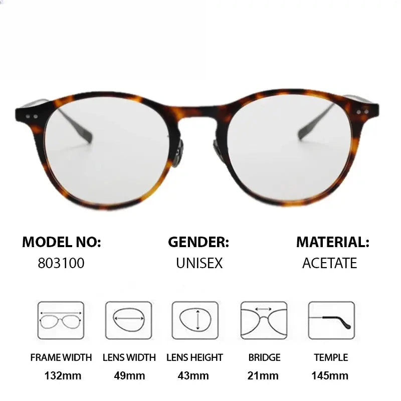 Women's Round Full Rim Acetate Prescription Glasses 803100 — view 2 | Rx Spectacle