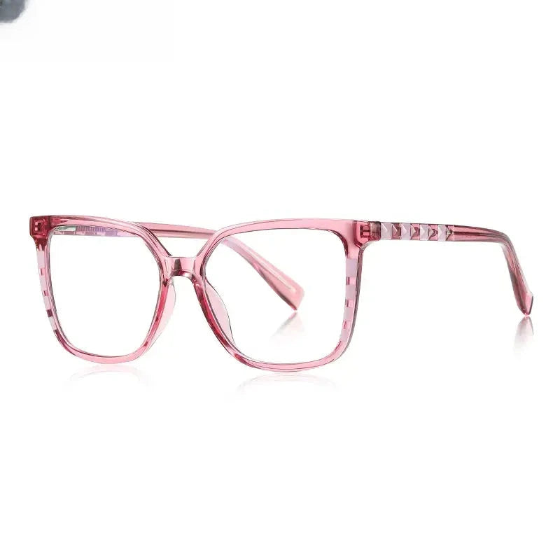 Women's Square Full Rim Alloy Reading Glasses 2132 — view 10 | Rx Spectacle