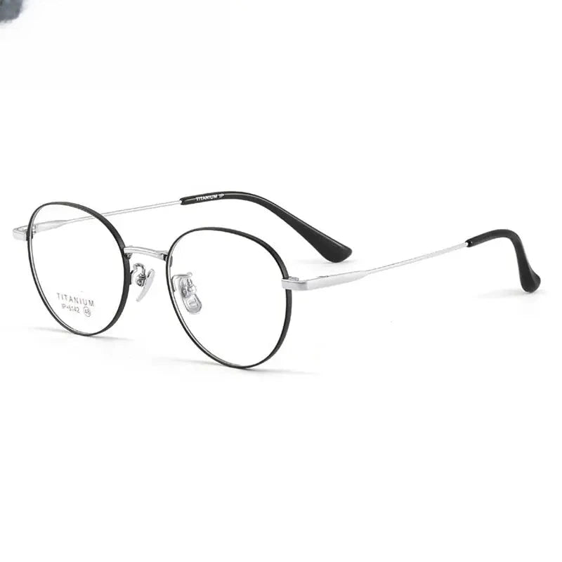 Women's Oval Full Rim Titanium Prescription Glasses 406142 — view 5 | Rx Spectacle