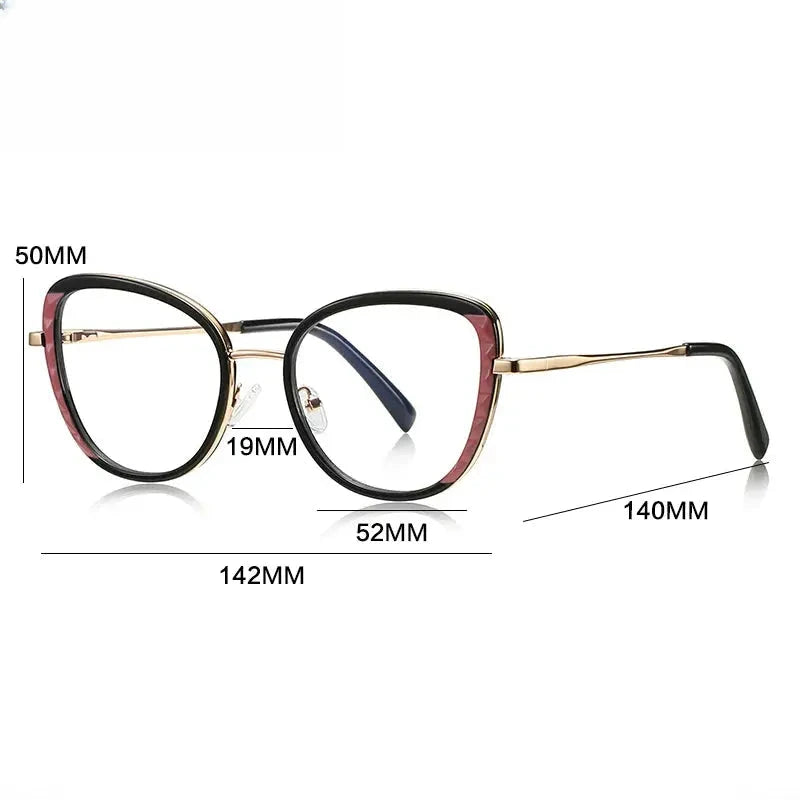 Women's Butterfly Full Rim Titanium Reading Glasses G3147 — view 2 | Rx Spectacle