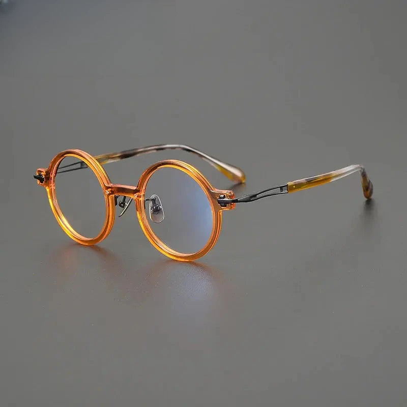 Unisex Round Full Rim Titanium Prescription Glasses Gxyj1568 — view 3 | Rx Spectacle