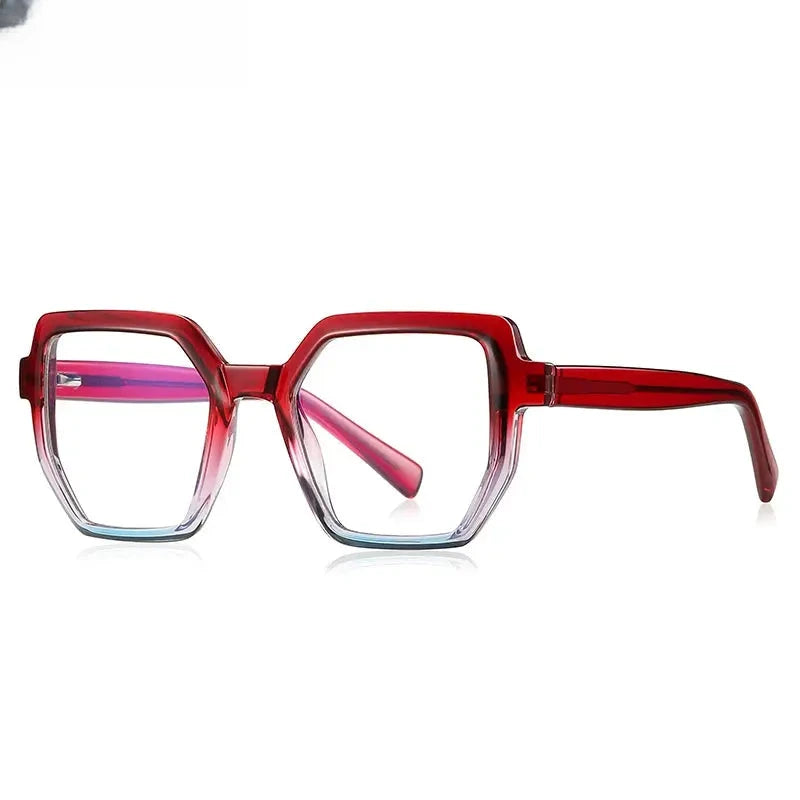 Women's Polygon Full Rim TR90 Oversized Reading Glasses 2143 — view 10 | Rx Spectacle