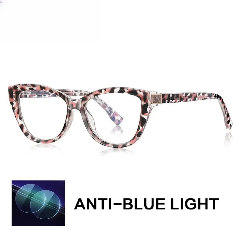 Women's Cat Eye Full Rim Titanium Reading Glasses Gx2276 — view 8 | Rx Spectacle