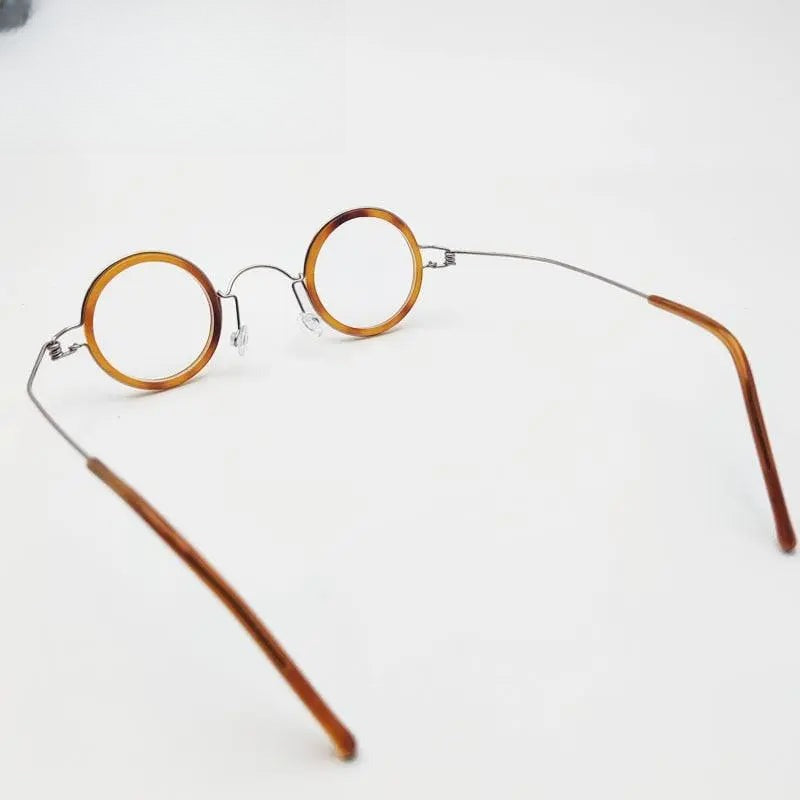 Unisex Round Full Rim Acetate Prescription Glasses Y060 — view 9 | Rx Spectacle