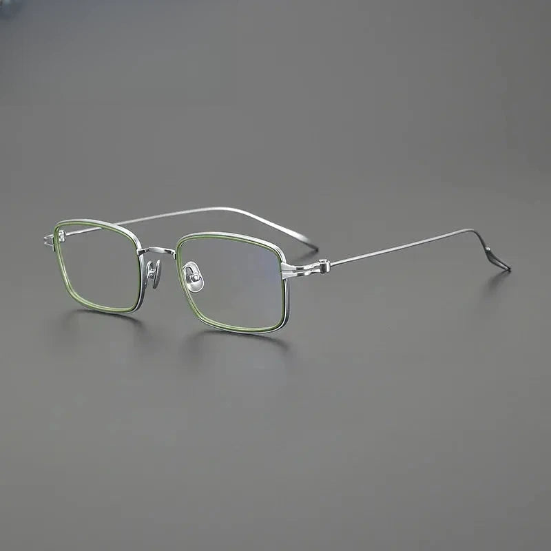 Unisex Square Full Rim Titanium Prescription Glasses Gxyj1571 — view 4 | Rx Spectacle