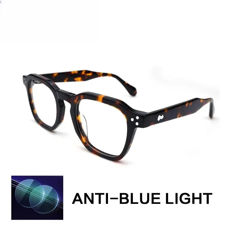 Unisex Square Full Rim Acetate Flat Top Reading Glasses G62209 — view 5 | Rx Spectacle