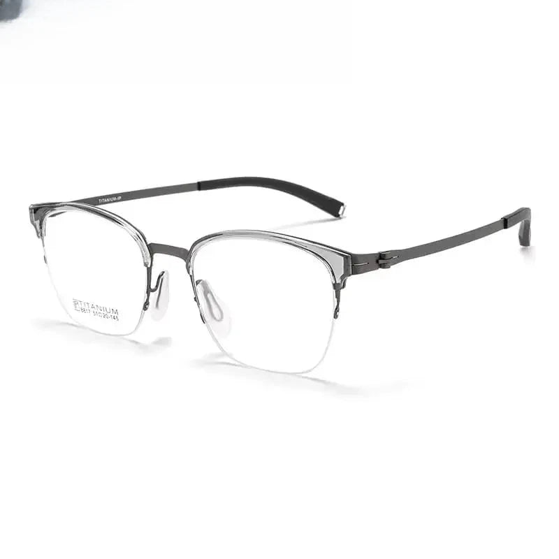 Women's Square Full Rim Titanium Prescription Glasses 618817 — view 7 | Rx Spectacle