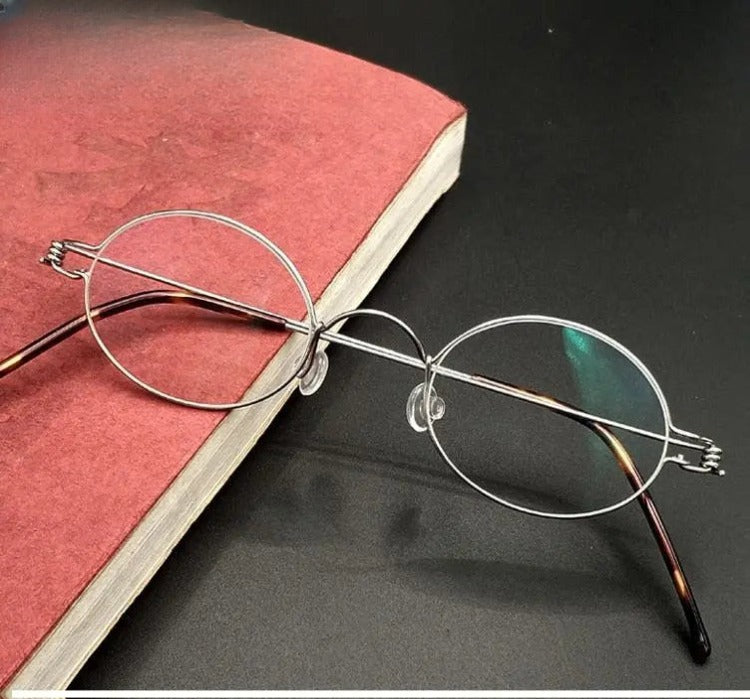 Unisex Rectangular Full Rim Stainless Steel Prescription Glasses Y040 — view 6 | Rx Spectacle
