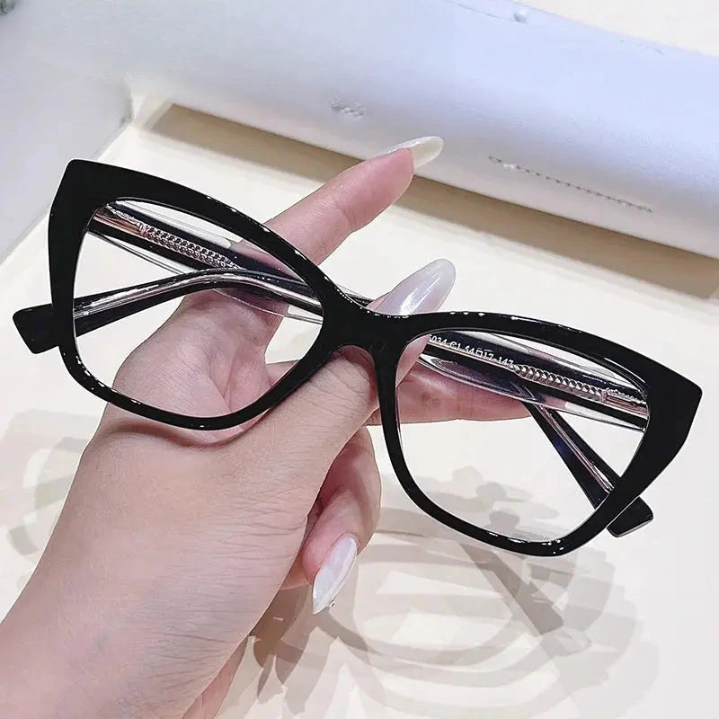 Women's Cat Eye Full Rim Titanium Prescription Glasses 76034 — view 6 | Rx Spectacle