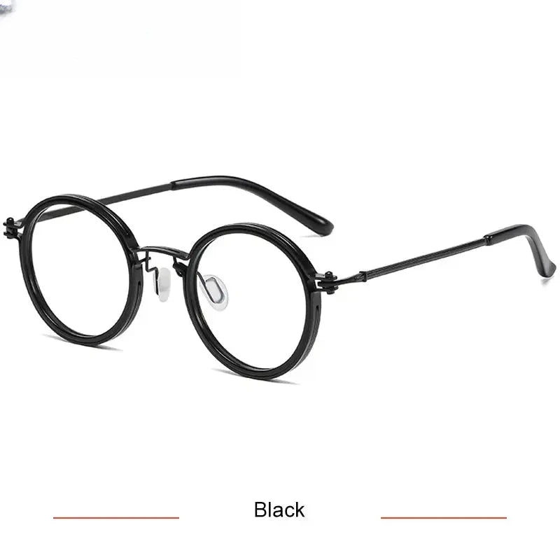 Men's Round Full Rim Titanium Prescription Glasses 55860 — view 5 | Rx Spectacle