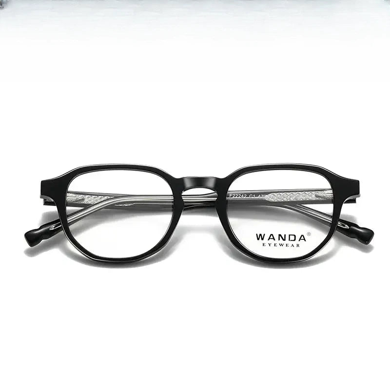 Women's Oval Full Rim TR90 Flat Top Prescription Glasses 22242 — view 1 | Rx Spectacle