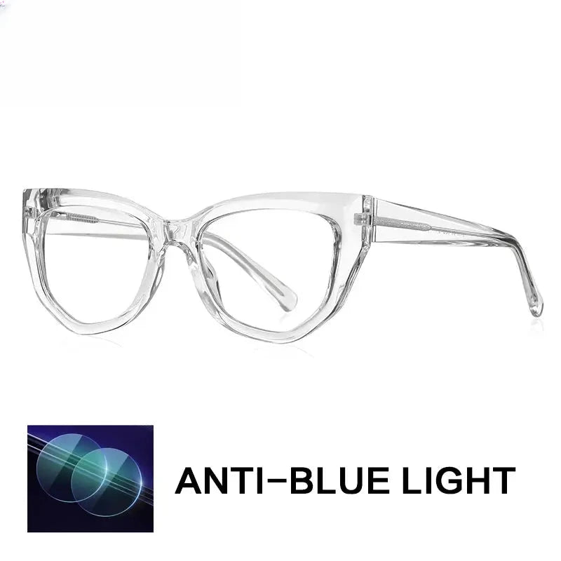 Women's Cat Eye Full Rim Titanium Reading Glasses Gx2156 — view 5 | Rx Spectacle