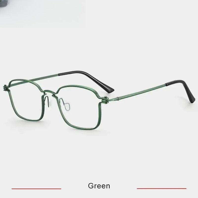 Men's Square Full Rim Titanium Prescription Glasses Rlt5898 — view 8 | Rx Spectacle