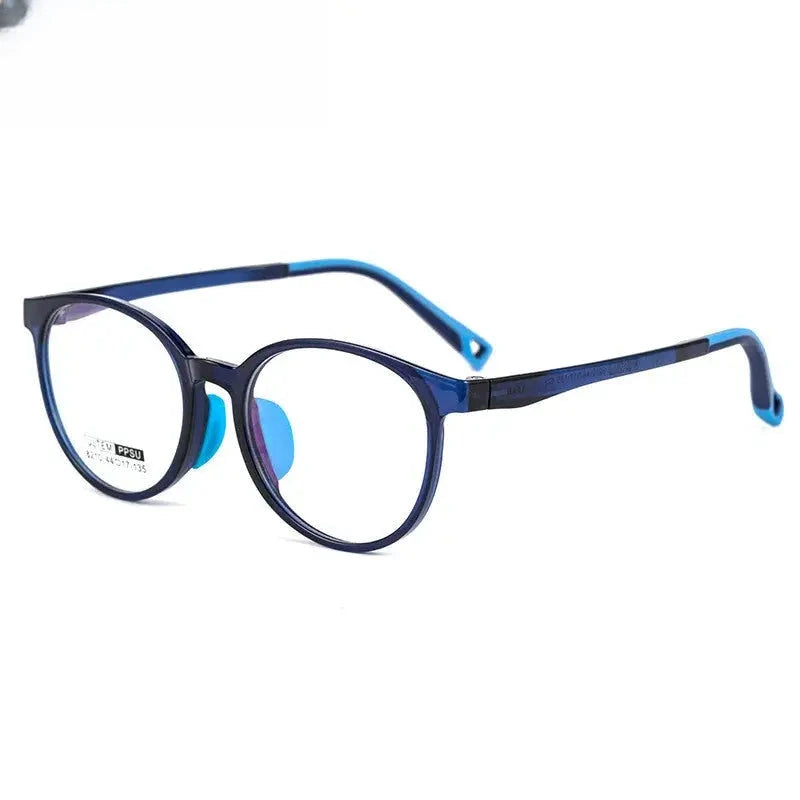 Unisex Round Full Rim Titanium Prescription Glasses 8210 — view 7 | Rx Spectacle