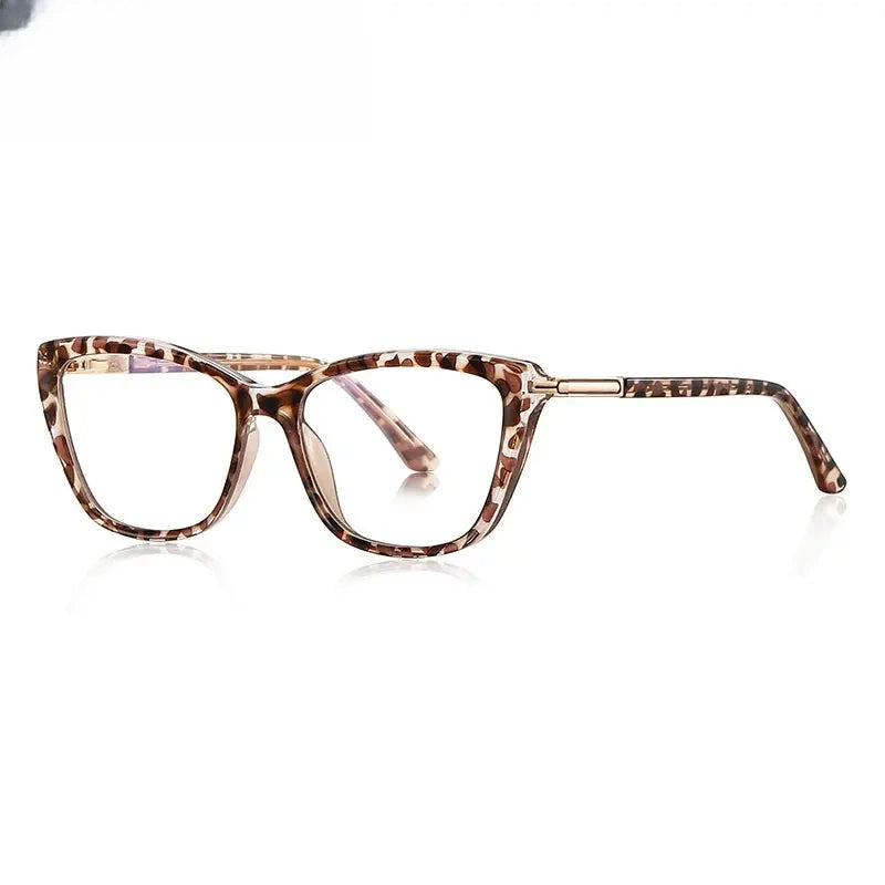 Women's Cat Eye Full Rim Titanium Prescription Glasses 882233 — view 5 | Rx Spectacle
