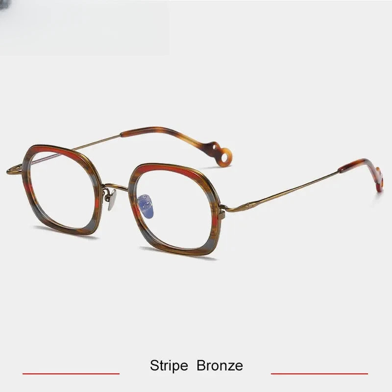 Women's Square Full Rim Titanium Prescription Glasses 45962 — view 5 | Rx Spectacle