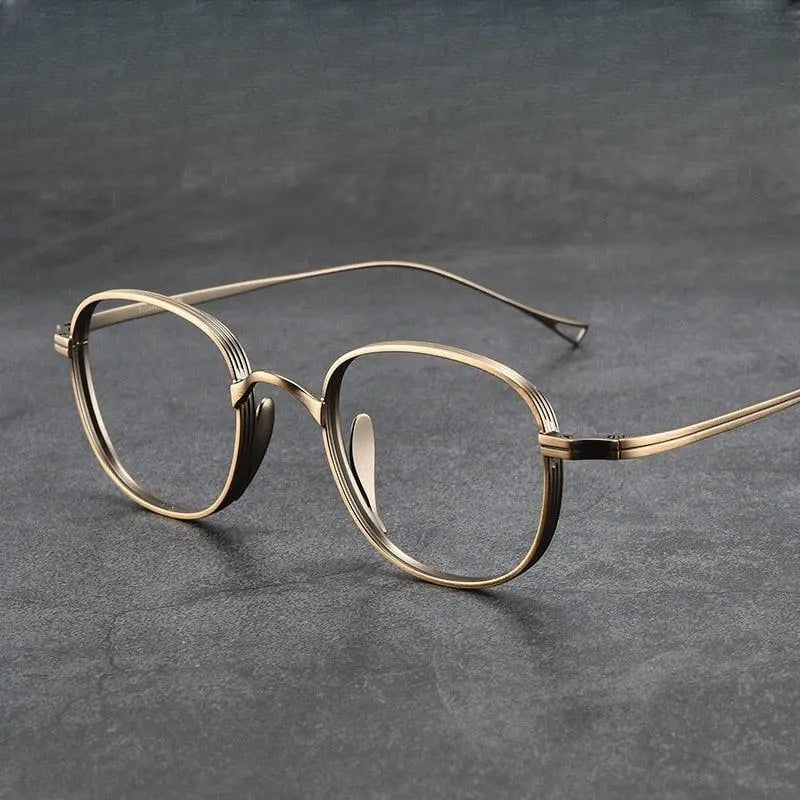 Unisex Round Full Rim Titanium Prescription Glasses 8016 — view 1 | Rx Spectacle