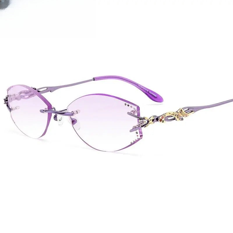 Women's Irregular Full Rim Titanium Prescription Glasses 80363 — view 5 | Rx Spectacle