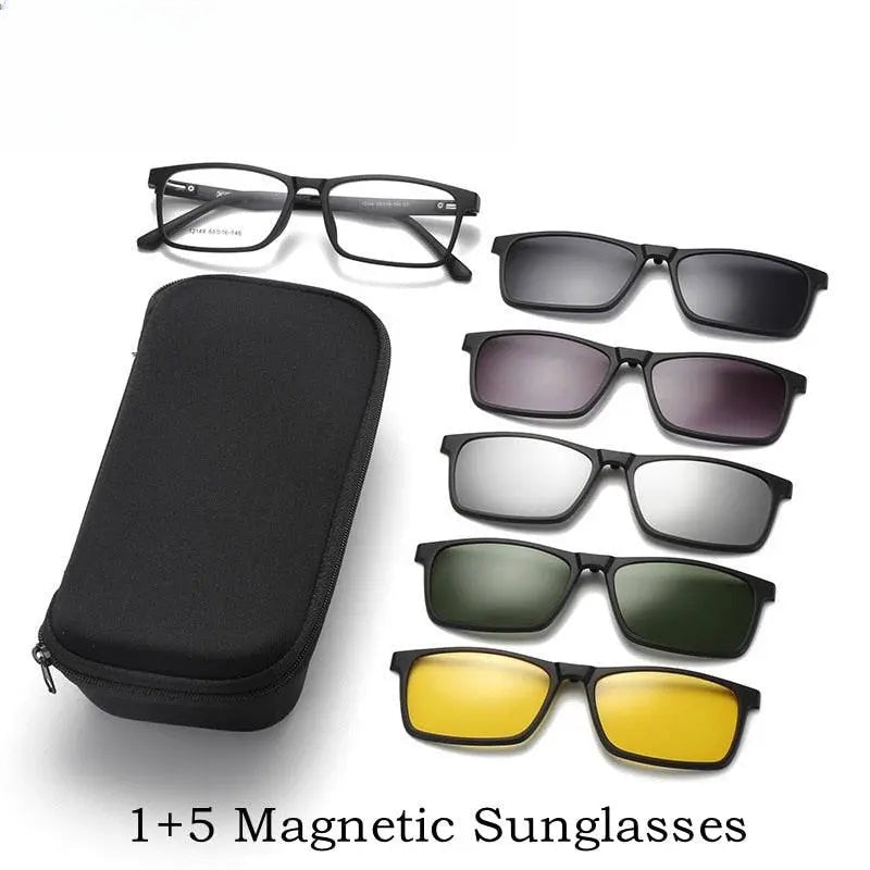 Unisex Square Full Rim TR90 Clip-On Prescription Glasses 12149 — view 1 | Rx Spectacle