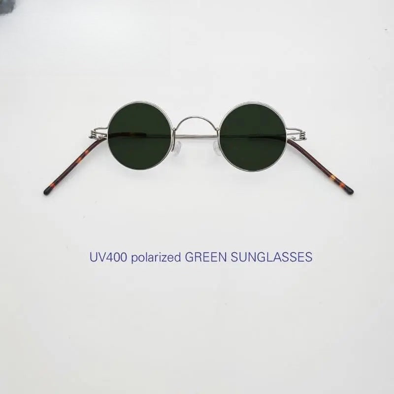 Unisex Round Full Rim Stainless Steel Prescription Glasses Y065 — view 2 | Rx Spectacle
