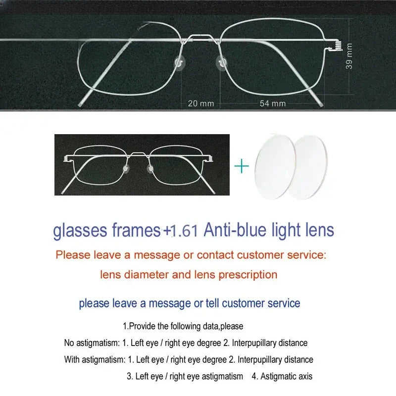 Unisex Oval Full Rim Stainless Steel Screwless Prescription Glasses 61425 — view 7 | Rx Spectacle