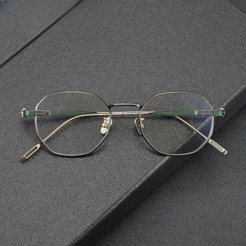 Women's Square Full Rim Titanium Prescription Glasses 872130 — view 1 | Rx Spectacle