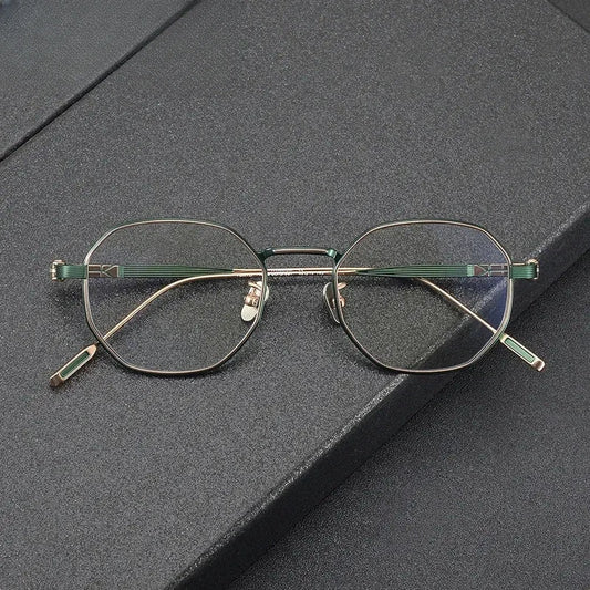 Women's Square Full Rim Titanium Prescription Glasses 872130 — view 1 | Rx Spectacle