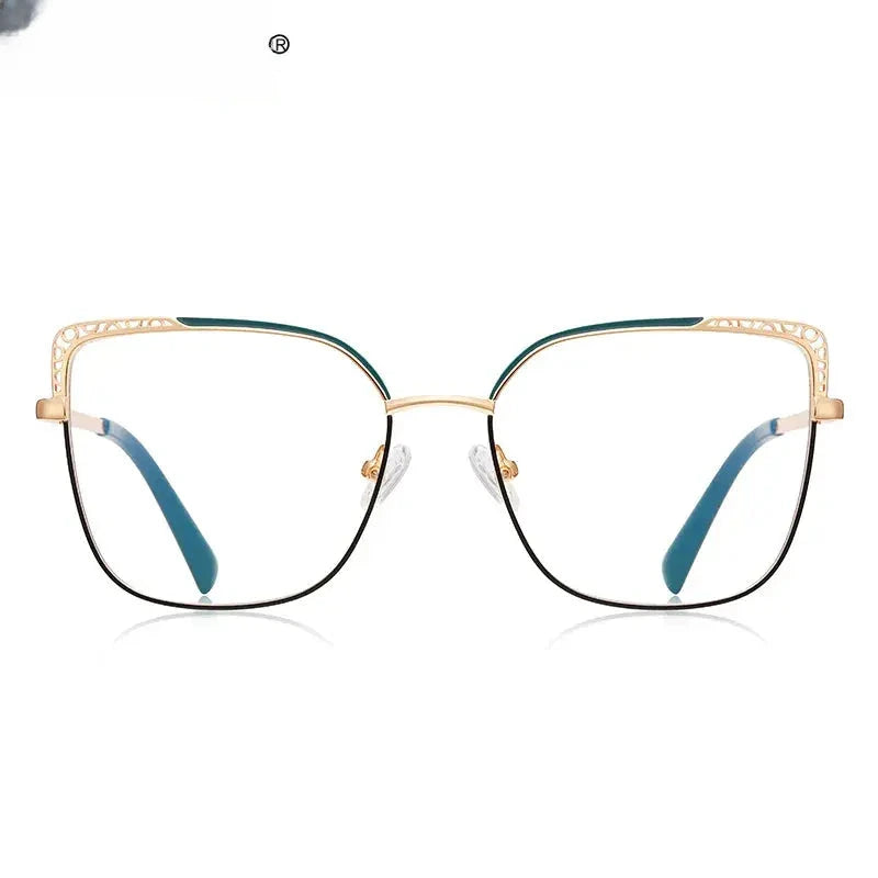 Women's Square Full Rim Alloy Reading Glasses 3114 — view 4 | Rx Spectacle