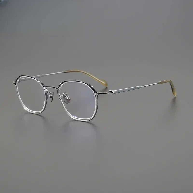Unisex Square Full Rim Titanium Prescription Glasses Gxyj1562 — view 3 | Rx Spectacle
