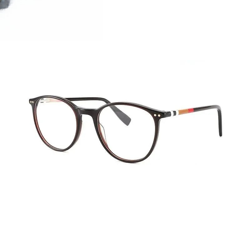 Unisex Round Full Rim Titanium Prescription Glasses 8019 — view 3 | Rx Spectacle
