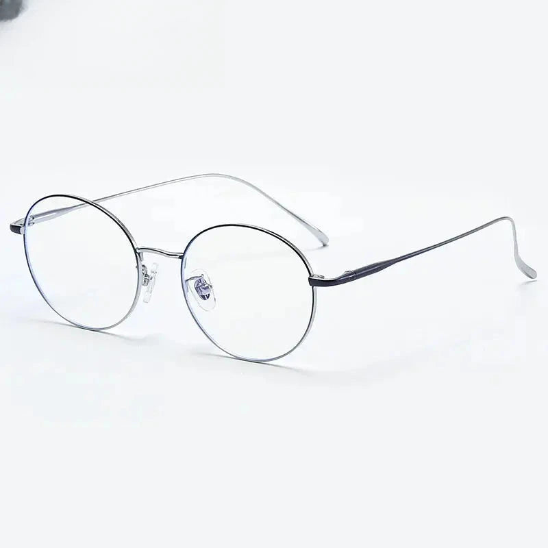 Women's Round Full Rim Titanium Prescription Glasses 72093 — view 7 | Rx Spectacle