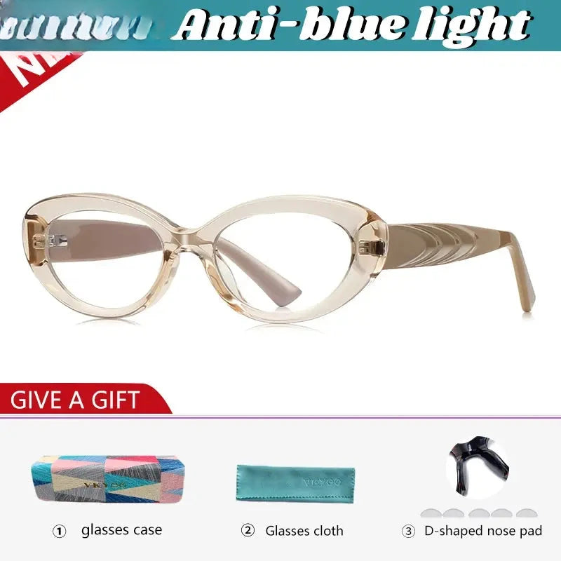 Women's Oval Full Rim Titanium Reading Glasses 512257 — view 3 | Rx Spectacle