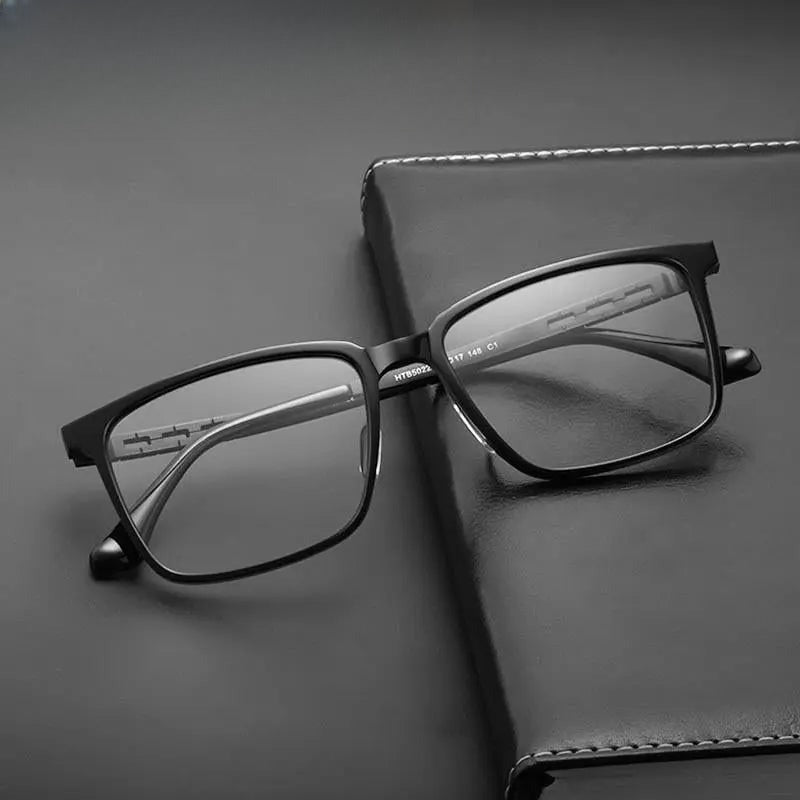 Men's Full Rim Titanium Prescription Glasses HT5022B — view 1 | Rx Spectacle
