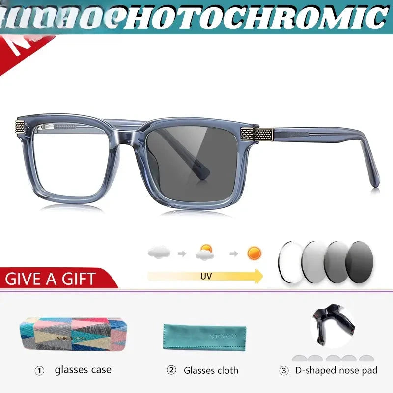 Unisex Square Full Rim Titanium Reading Glasses 67106 — view 7 | Rx Spectacle